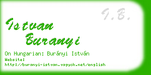istvan buranyi business card