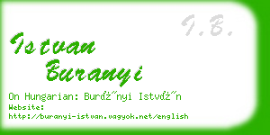 istvan buranyi business card